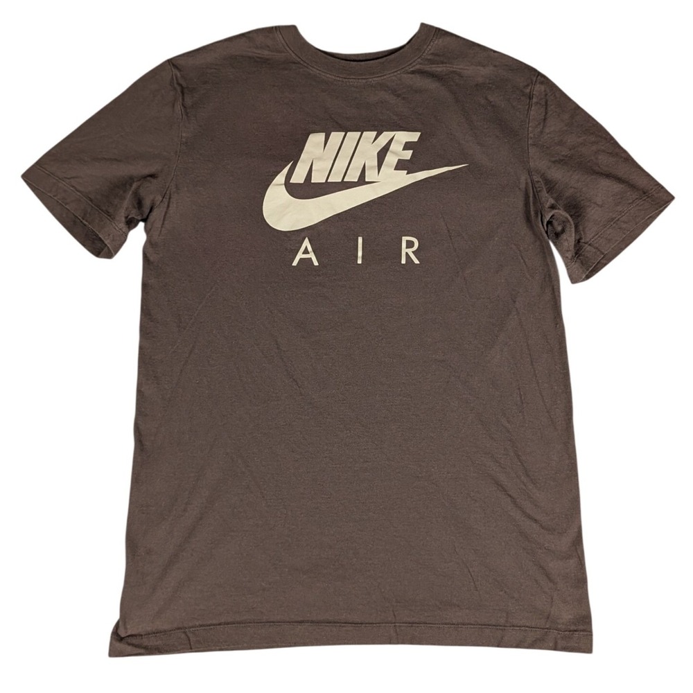 Nike Air T-Shirt Mens Small Brown Graphic Logo Short Sleeve Excellent